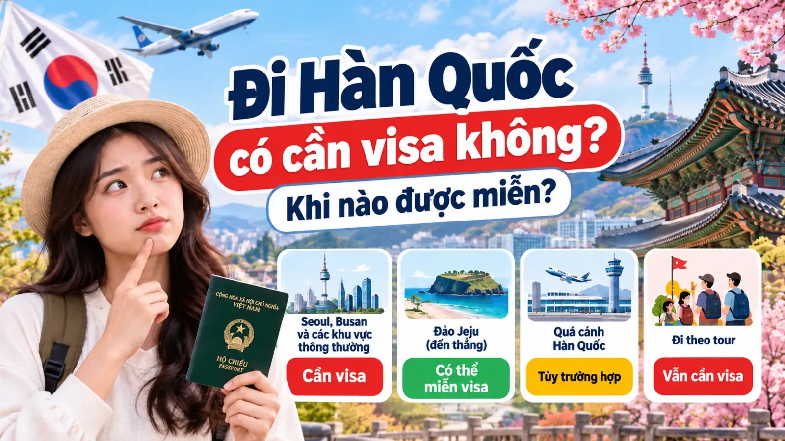 Đi Hàn Quốc có cần visa không? Khi nào được miễn?
