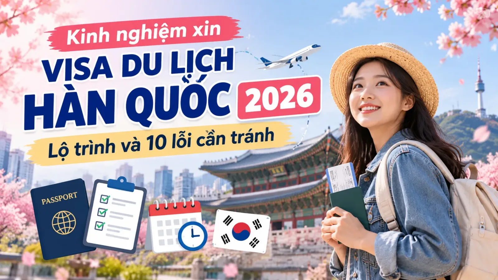 Kinh nghiệm xin visa du lịch Hàn Quốc 2026: Lộ trình và 10 lỗi cần tránh