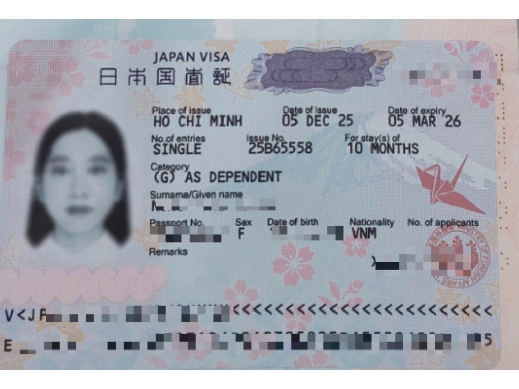 Kết quả visa Nhật Bản